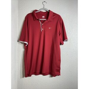 Nike Dri Fit Polo Men's Xl Red